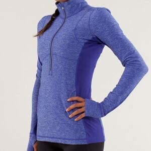 Lululemon Star Runner Pullover Quarter Zip Pigment Blue Size 10